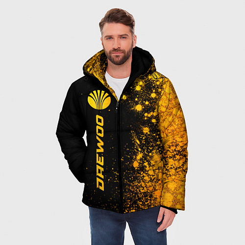 Мужская зимняя куртка Daewoo - gold gradient по-вертикали / 3D-Черный – фото 3