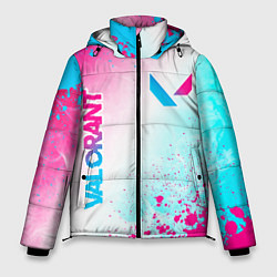 Куртка зимняя мужская Valorant neon gradient style вертикально, цвет: 3D-черный