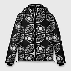 Куртка зимняя мужская Глазики-сглазики, цвет: 3D-черный