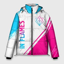 Куртка зимняя мужская In Flames neon gradient style вертикально, цвет: 3D-черный