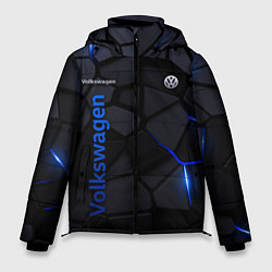 Куртка зимняя мужская Volkswagen - плиты с эффектом свечения, цвет: 3D-черный