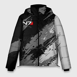 Куртка зимняя мужская N7 - mass effect monochrome, цвет: 3D-красный