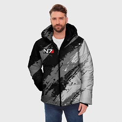 Куртка зимняя мужская N7 - mass effect monochrome, цвет: 3D-красный — фото 2