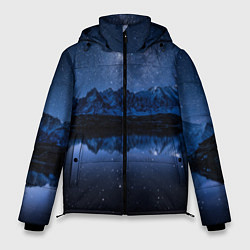 Мужская зимняя куртка Галактическая зимняя ночь в горах
