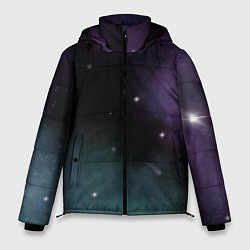 Мужская зимняя куртка Космос и звезды на темном фоне