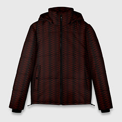 Мужская зимняя куртка Тёмно-красный тёмный полосатый
