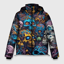 Куртка зимняя мужская Psy skulls, цвет: 3D-черный
