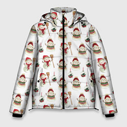 Мужская зимняя куртка Новогодние снеговики
