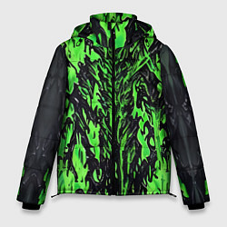Мужская зимняя куртка Демонический доспех зелёный