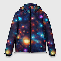 Куртка зимняя мужская Бесконечность звезд, цвет: 3D-красный
