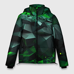 Мужская зимняя куртка Зеленый океан абстракции