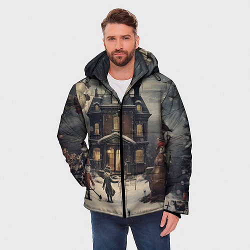 Мужская зимняя куртка Волшебство природы / 3D-Черный – фото 3