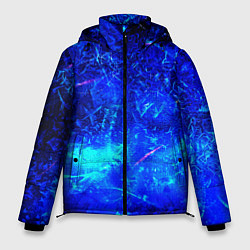 Мужская зимняя куртка Синий лёд и снежинки