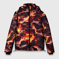 Куртка зимняя мужская Бурлящая лава, цвет: 3D-красный