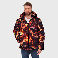 Куртка зимняя мужская Бурлящая лава, цвет: 3D-красный — фото 2