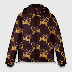 Мужская зимняя куртка Крылатый леопардовый кот