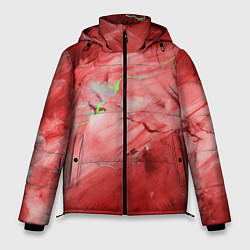 Куртка зимняя мужская Красный мрамор, цвет: 3D-черный