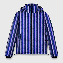 Мужская зимняя куртка Сине-фиолетовый в полоску