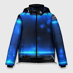 Мужская зимняя куртка Синий неоновый экран