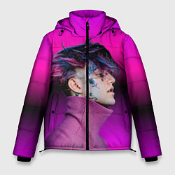 Куртка зимняя мужская Lil Peep фиолетовый лук, цвет: 3D-светло-серый