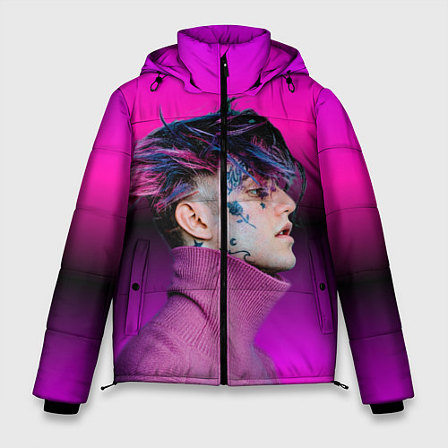 Мужская зимняя куртка Lil Peep фиолетовый лук / 3D-Красный – фото 1