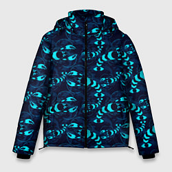 Куртка зимняя мужская Голубые раки, цвет: 3D-черный