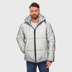 Куртка зимняя мужская Текстура дерева - нейросеть, цвет: 3D-светло-серый — фото 2