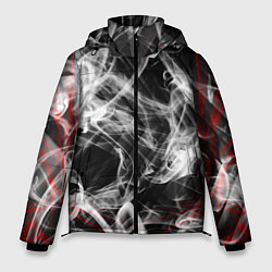 Куртка зимняя мужская Серый дым узоры, цвет: 3D-черный