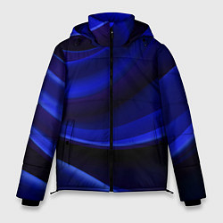 Мужская зимняя куртка Темная синяя абстракция
