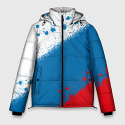 Куртка зимняя мужская Российский триколор, цвет: 3D-красный