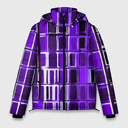 Мужская зимняя куртка Фиолетовые прямоугольники
