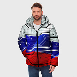 Куртка зимняя мужская Символика: русский хакер, цвет: 3D-красный — фото 2