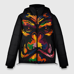 Мужская зимняя куртка Морда гориллы поп-арт