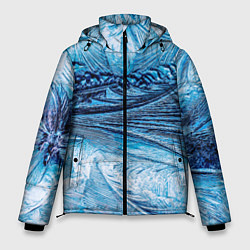 Куртка зимняя мужская Ледяной узор, цвет: 3D-черный