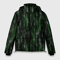 Куртка зимняя мужская Матричный паттерн, цвет: 3D-черный