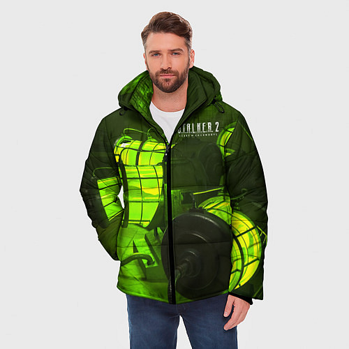 Мужская зимняя куртка STALKER 2 капсулы осознания / 3D-Черный – фото 3