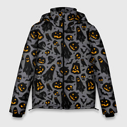 Мужская зимняя куртка Праздничный узор хэллоуина