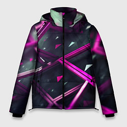 Мужская зимняя куртка Фиолетовая абстрактная конструкция