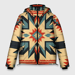 Мужская зимняя куртка Орнамент в стиле американских индейцев
