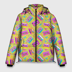 Куртка зимняя мужская Магнитофонные кассеты, цвет: 3D-светло-серый