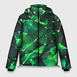Куртка зимняя мужская Зелёное разбитое стекло, цвет: 3D-красный