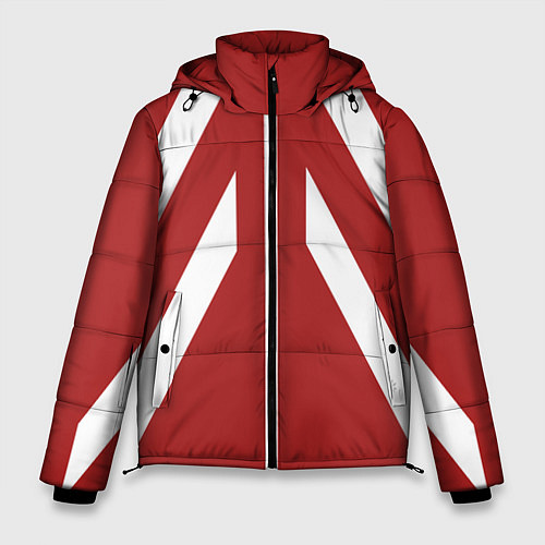 Мужская зимняя куртка Дизайн с полосами шестидесятых / 3D-Красный – фото 1