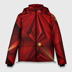 Мужская зимняя куртка Красный материал со складками