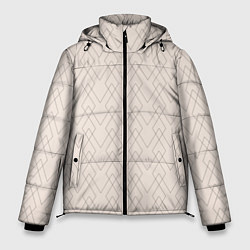 Куртка зимняя мужская Бежевый геометричные линии, цвет: 3D-светло-серый