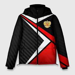 Куртка зимняя мужская Russia - black and red, цвет: 3D-черный