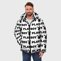 Куртка зимняя мужская Playboy rabbit, цвет: 3D-черный — фото 2