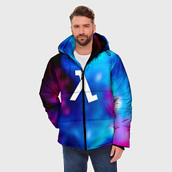 Куртка зимняя мужская Half life neon freeman, цвет: 3D-черный — фото 2