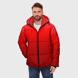 Куртка зимняя мужская Кроваво-красный градиент, цвет: 3D-черный — фото 2