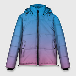 Куртка зимняя мужская Небесно-розовый градиент, цвет: 3D-красный