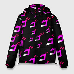 Куртка зимняя мужская JoJos Bizarre neon pattern logo, цвет: 3D-светло-серый